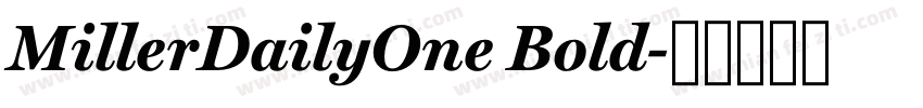 MillerDailyOne Bold字体转换